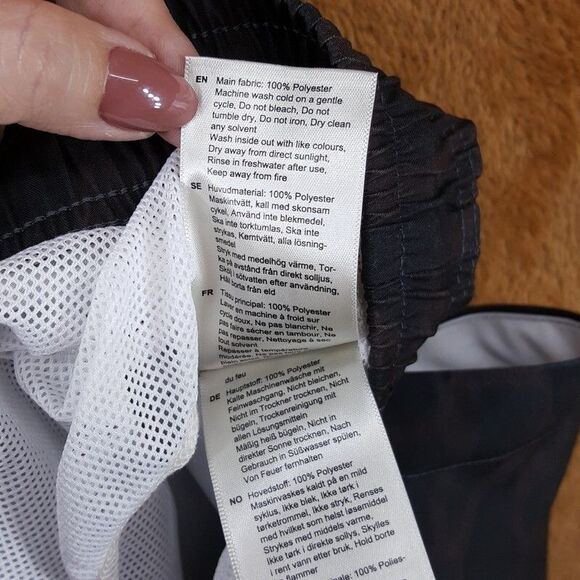 OAS Swimwear Mens XXL Brown Floral Blossom Swim Trunks Pockets Drawstring - Picture 6 of 10